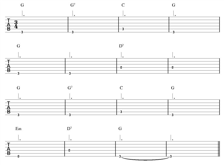 Guitar Chord Melody - Bass