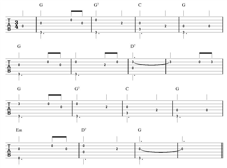 Guitar Chord Melody - Melody and Bass