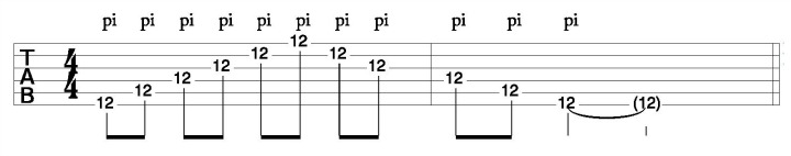 Harmonics on guitar at 12th fret