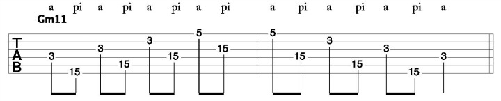 Acoustic Harmonic Arpeggio Gm11