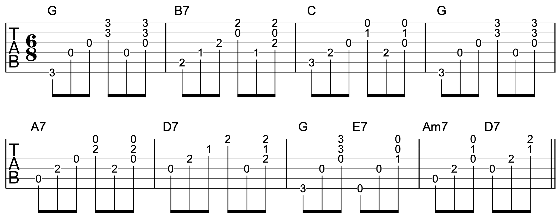 6/8 Fingerpicking Progression 3