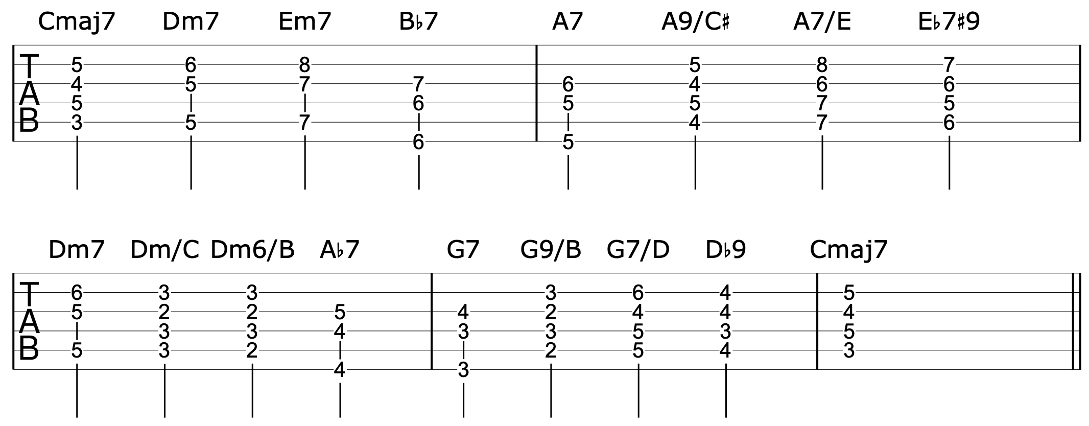 6 Levels Walking Bass Guitar 6