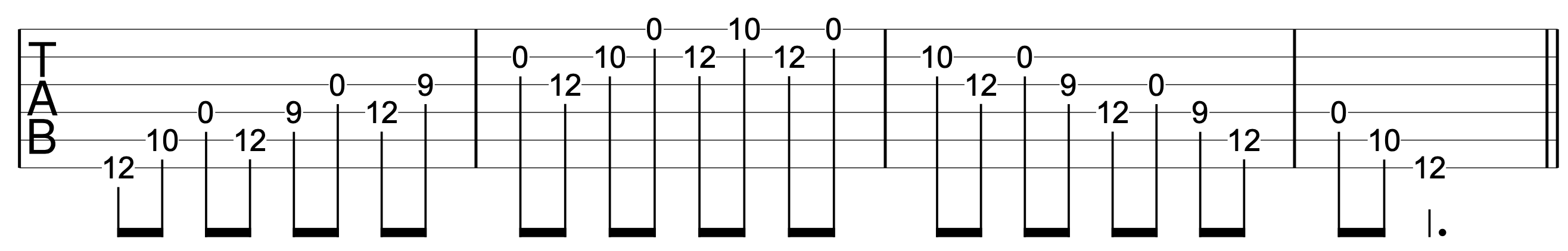 Acoustic Solo Technique Open String Pentatonic 4
