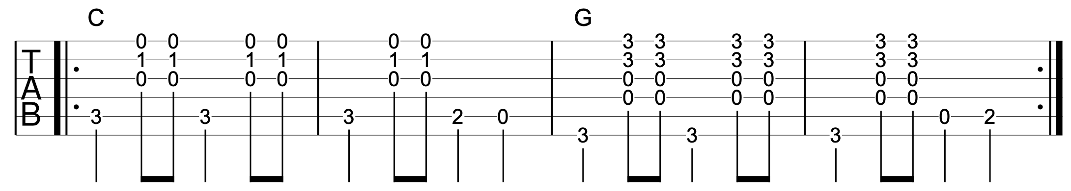 Bass Note Connection C G 1