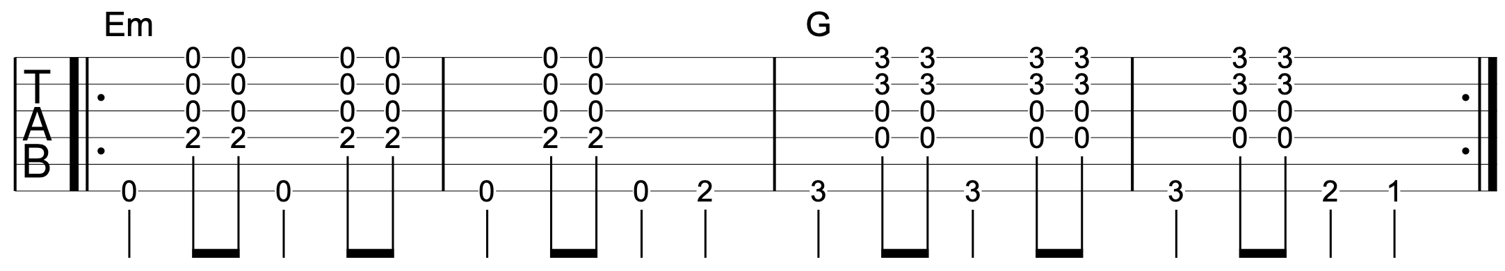 Bass Note Connection Em G 2