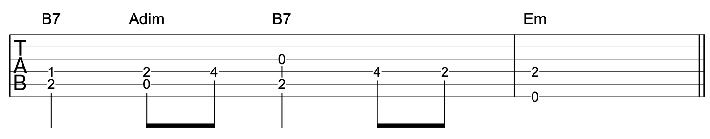 Bourree In E Minor Song Tutorial Guitar Tab 3