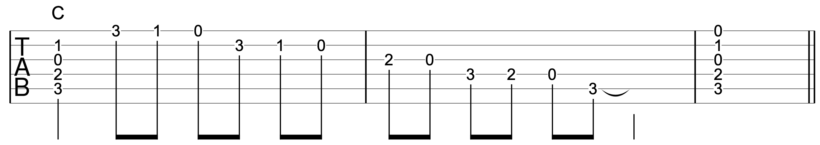 Chord Melody Guitar Exercise C 