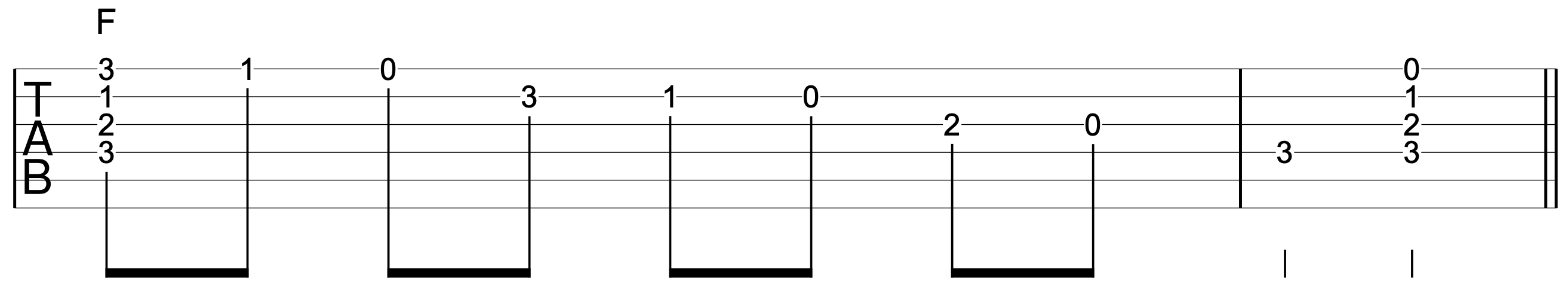 Chord Melody Guitar Exercise F