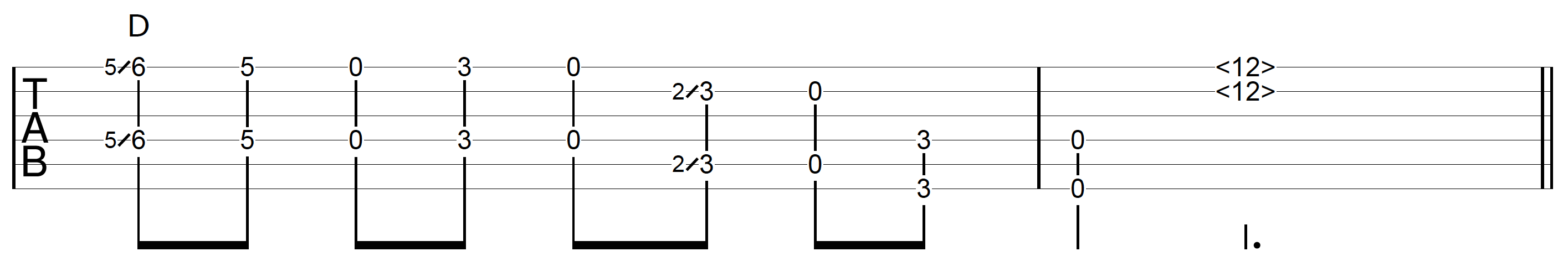 DADGAD Tuning Guitar Octave Riff 1