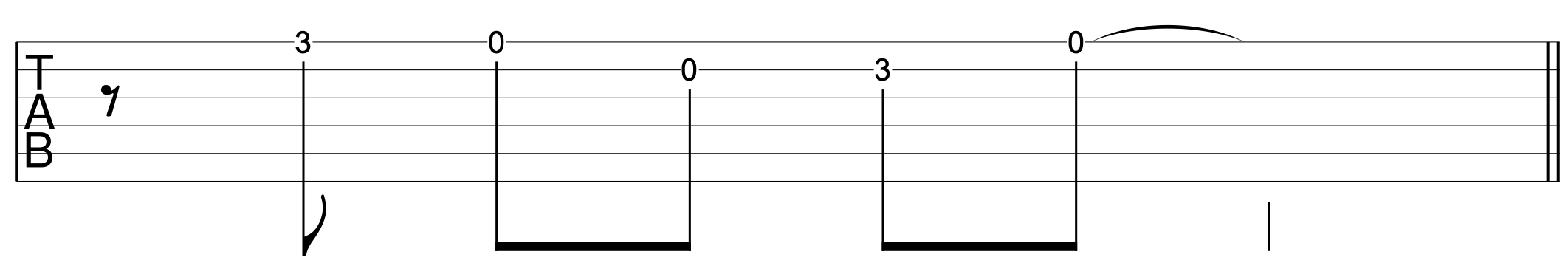Finger Independence Guitar Steady Bass Riff 1-1