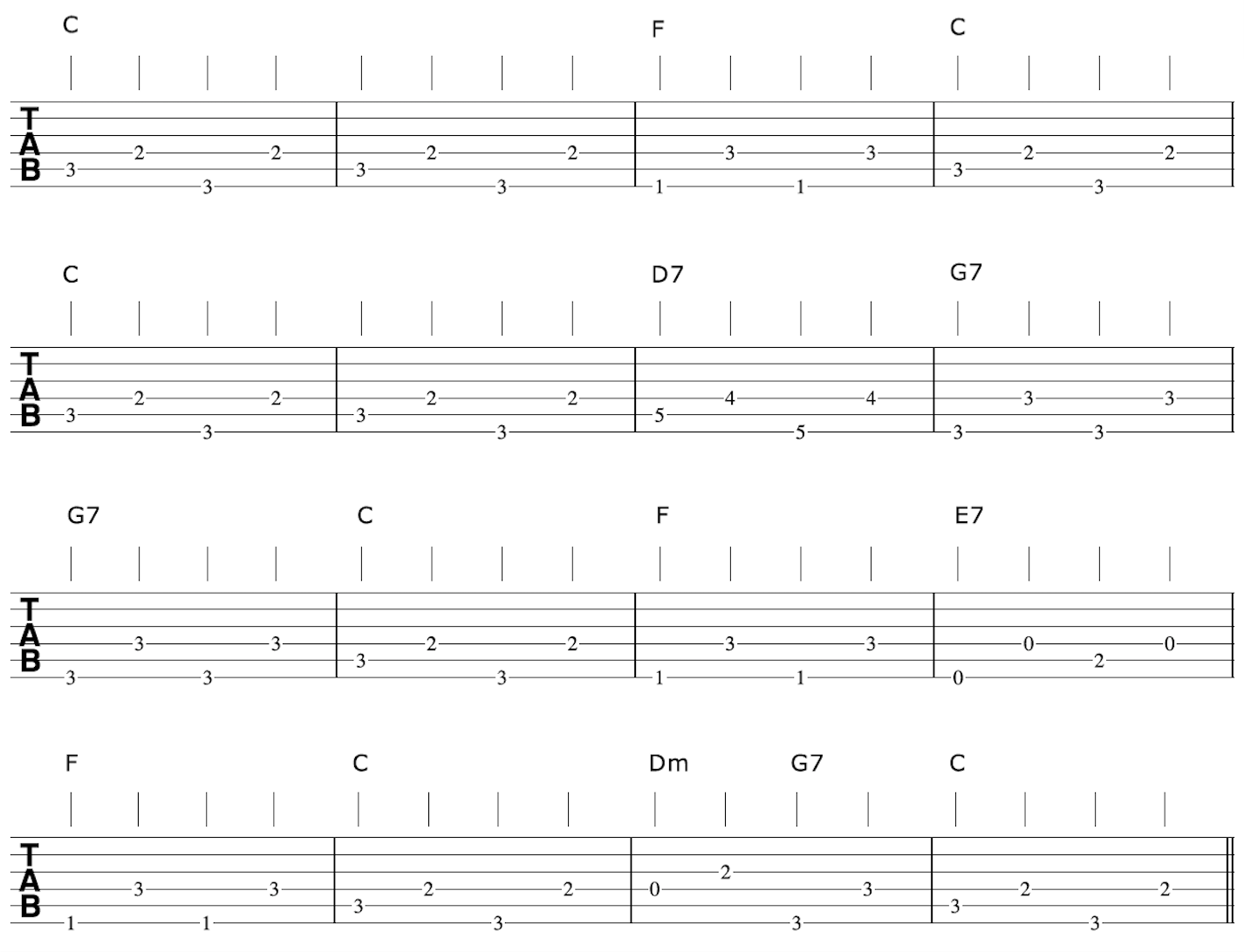 Travispicking Guitar Arrangement Bass