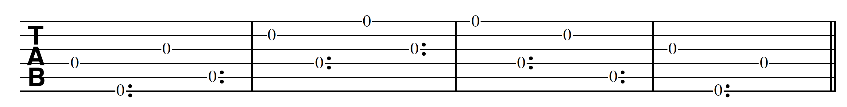 Harp Harmonic Open String Pattern 2