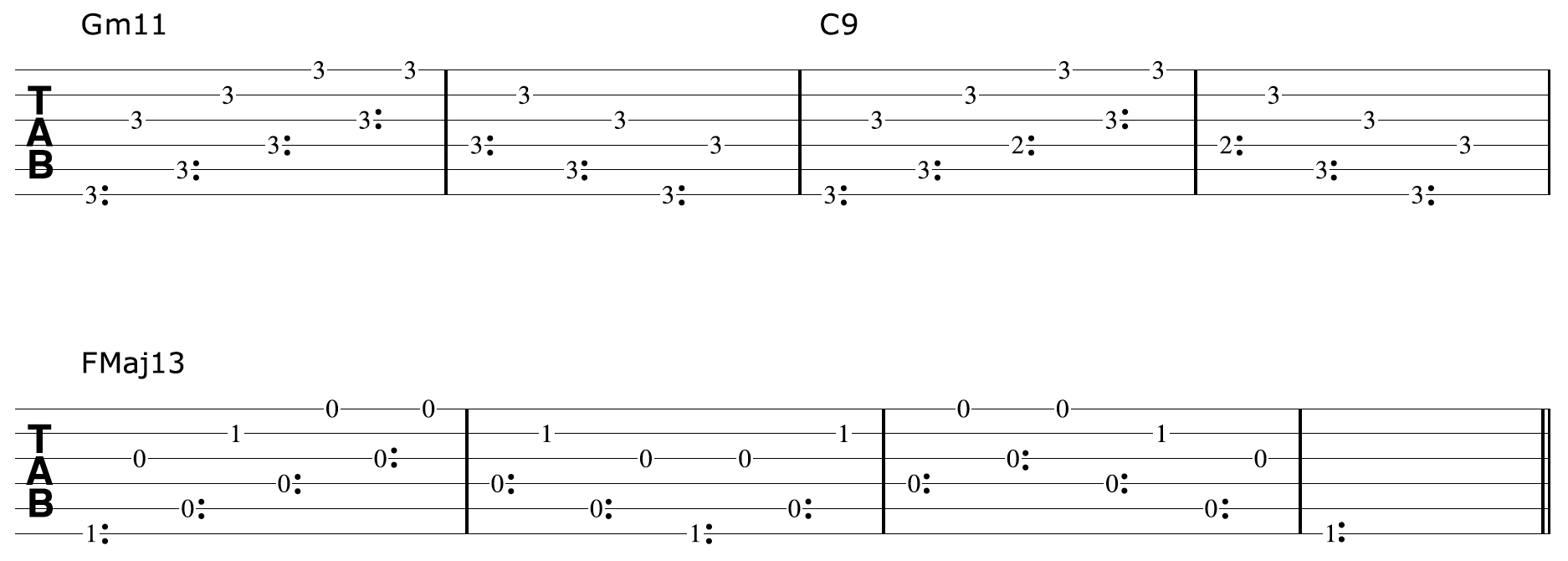 Harp Harmonic Chord Progression