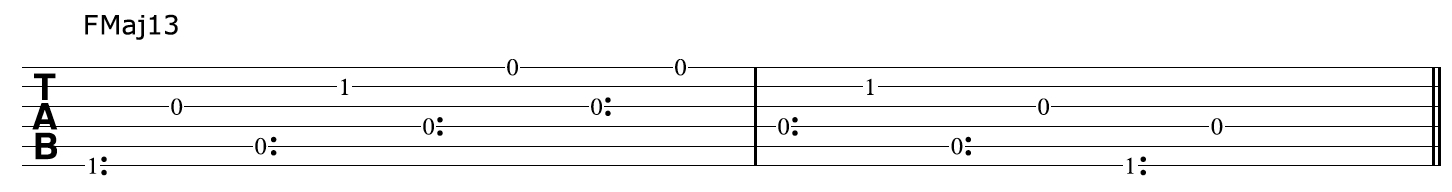 FMaj13 Harp Harmonics