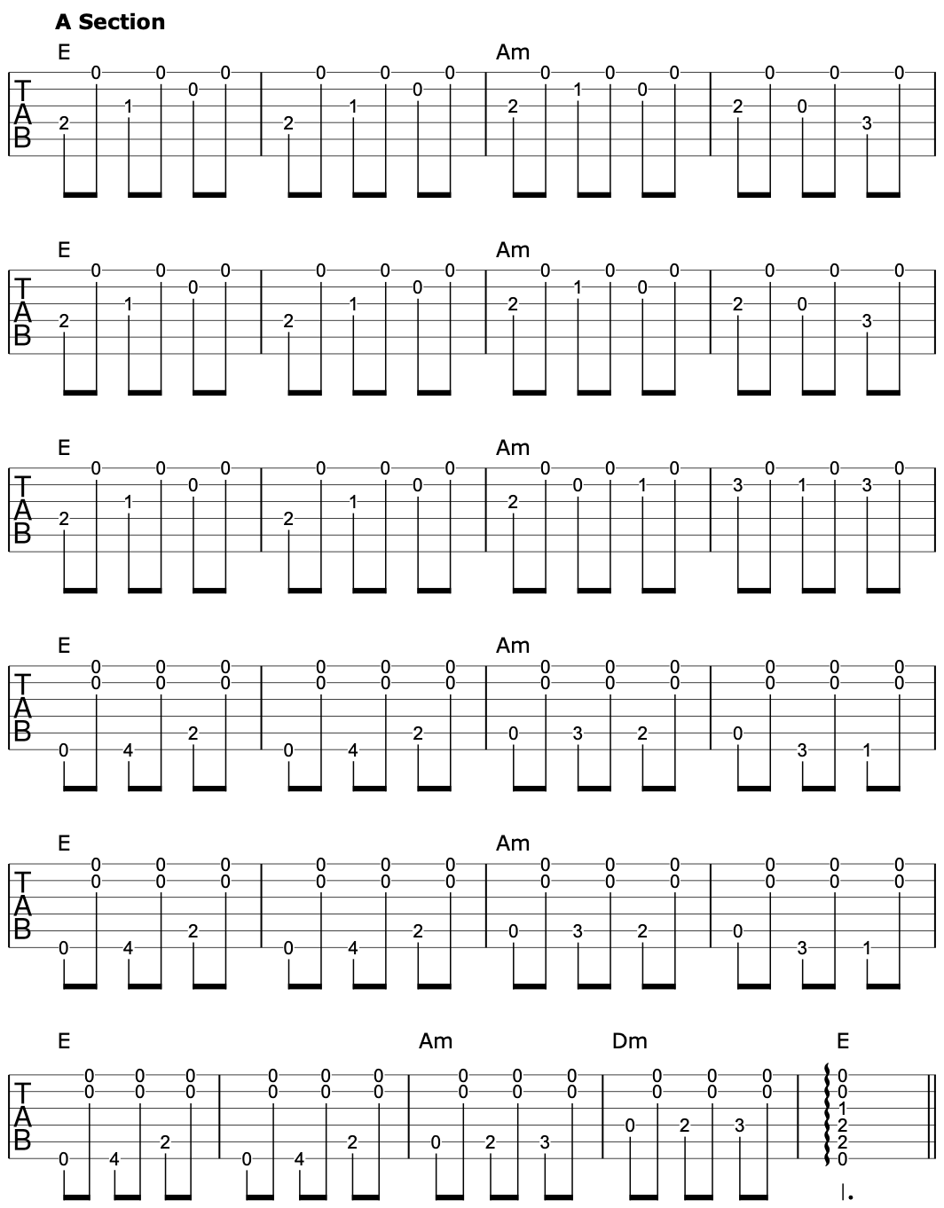 Malaguena Spanish Guitar Arrangement 3