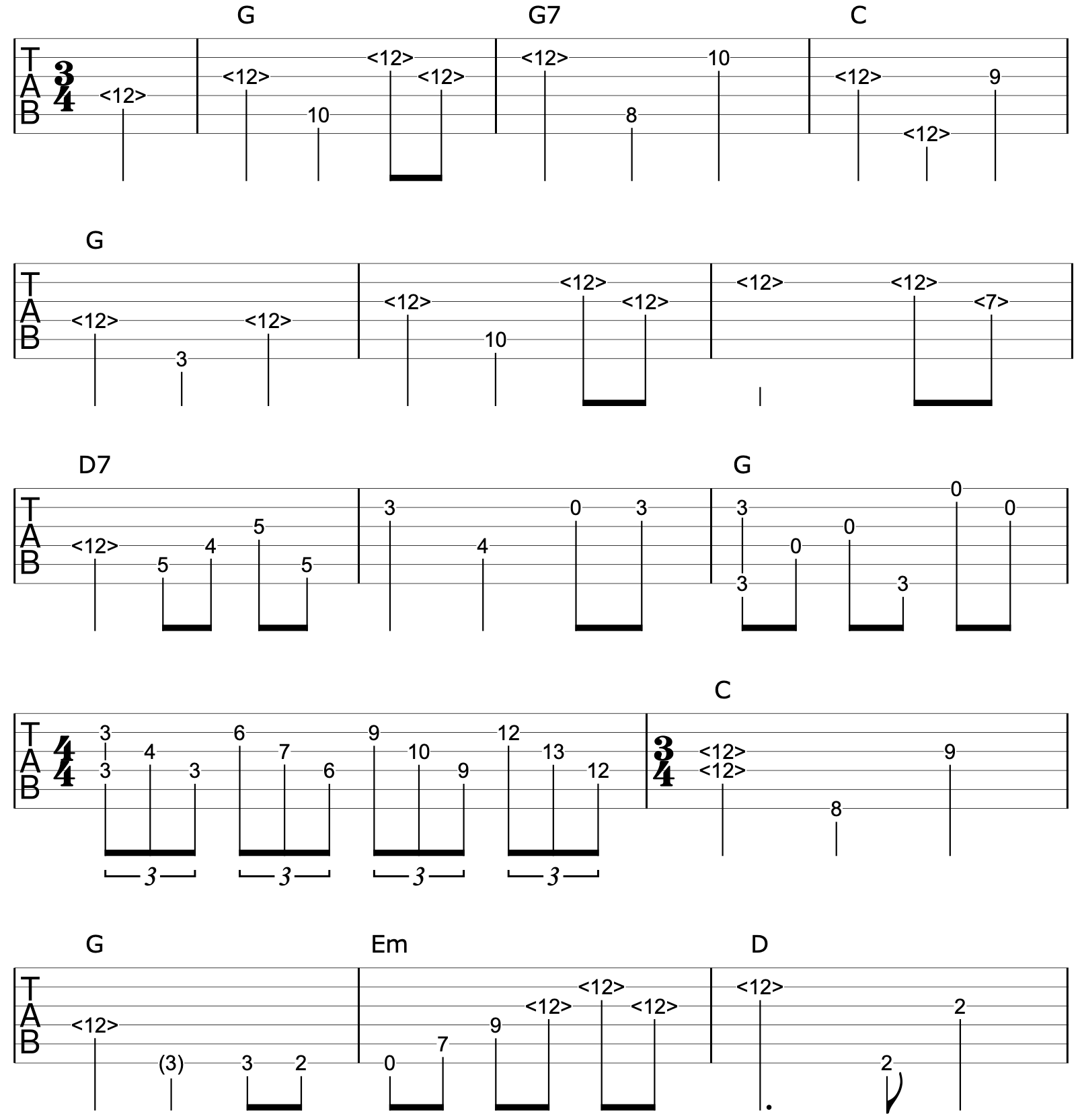 Natural Harmonics Guitar Amazing Grace