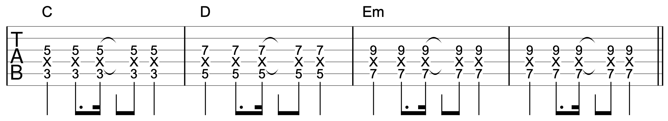 Octave Shapes Guitar Example 1