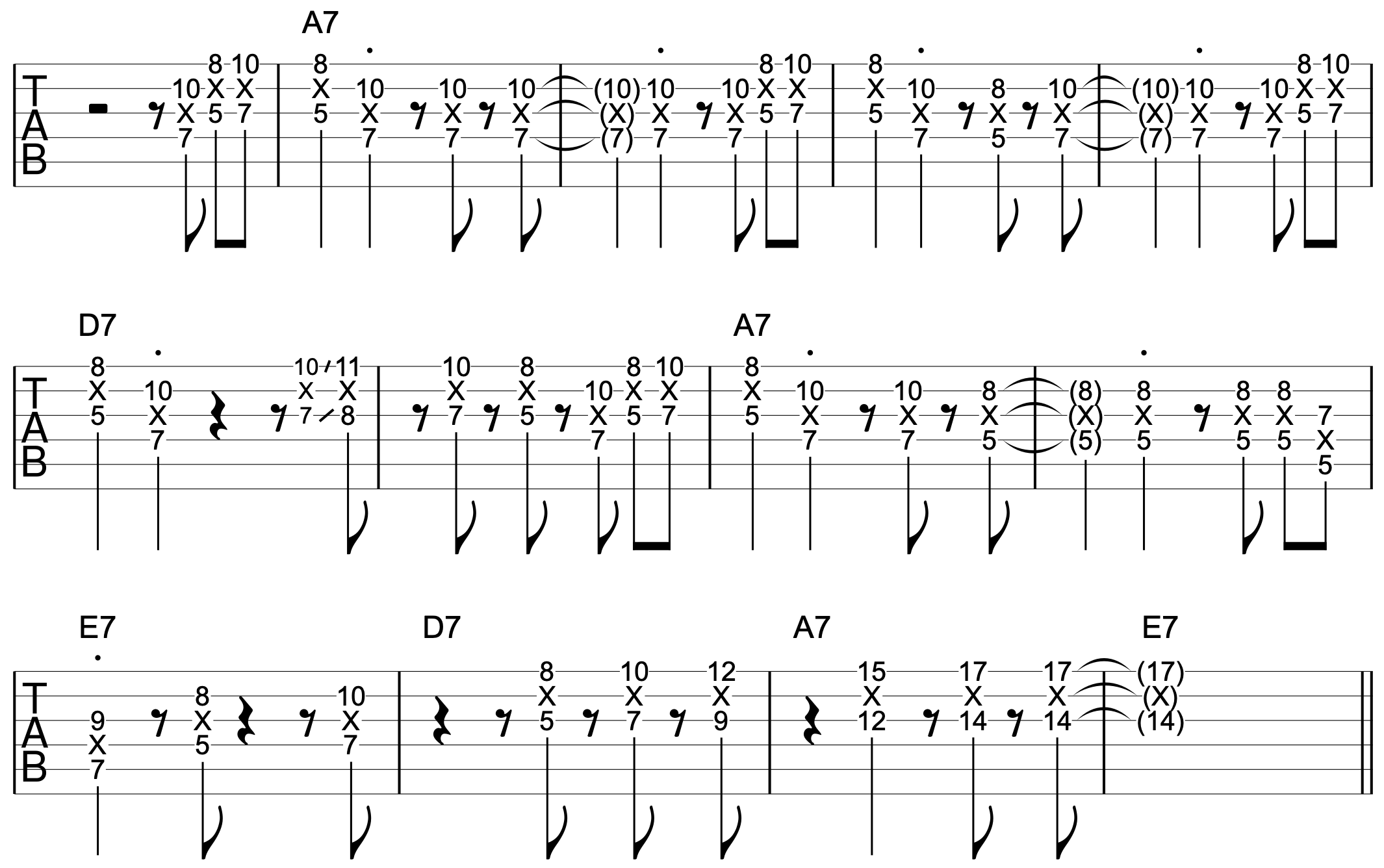 Octave Shapes Guitar Example 6