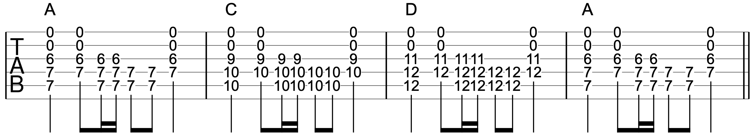 Open Guitar Chord Progression 3-2