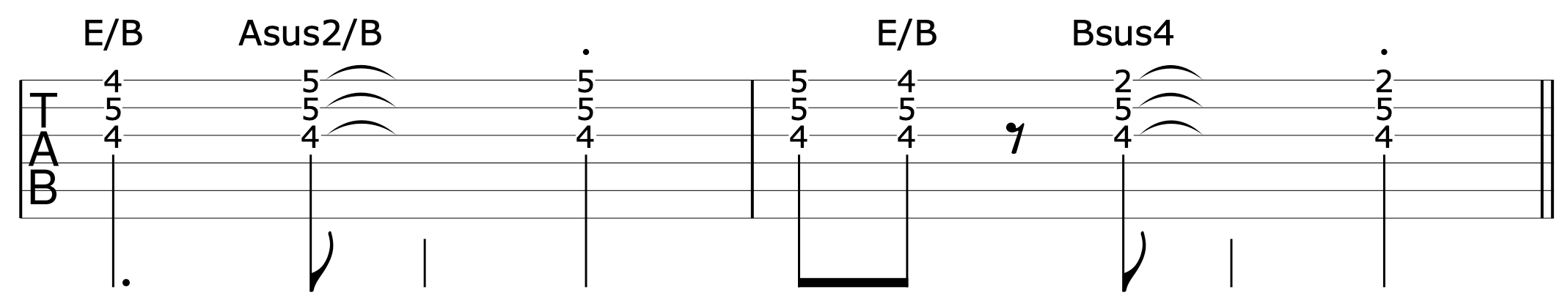 Suspended Triad Guitar Song Example 1