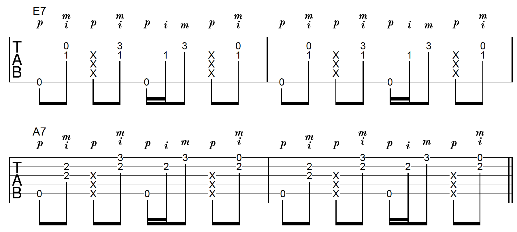 Thumb Slap Chord Progression 1