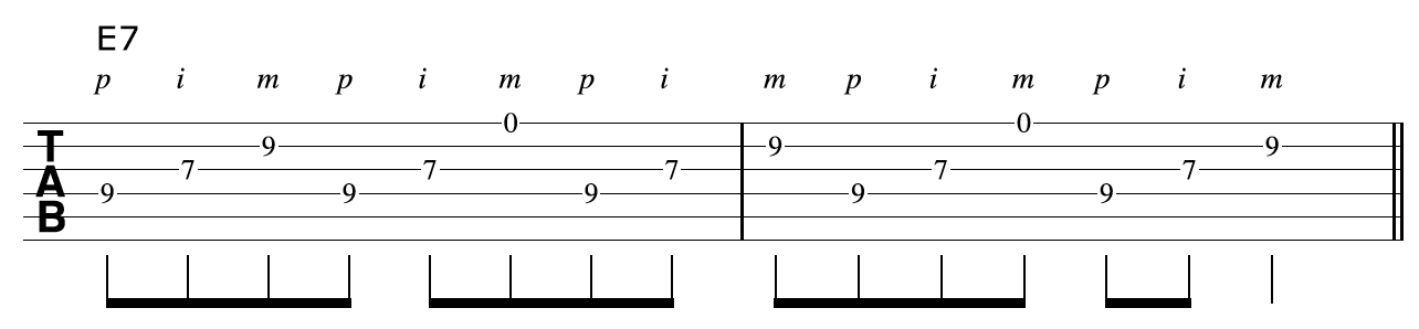 Travis Picking Fingerstyle Riff 3-1