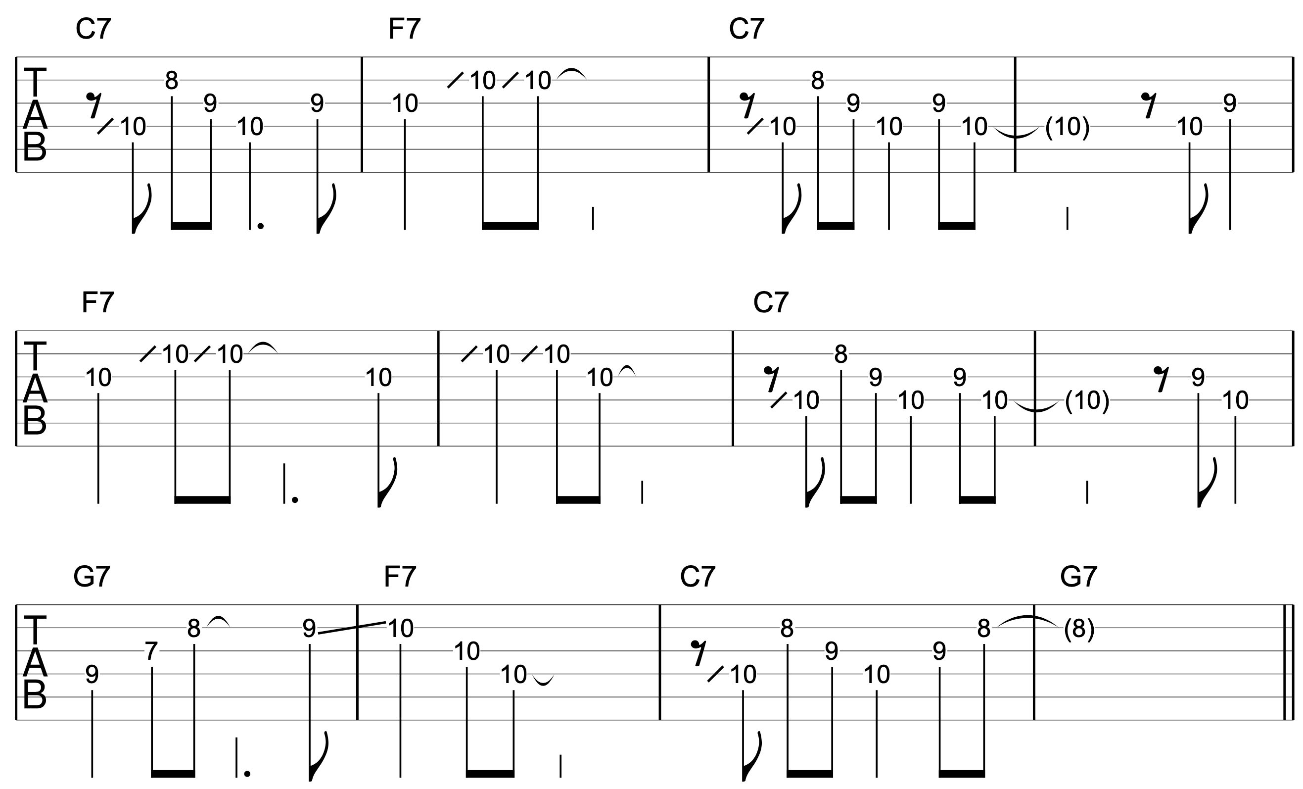 Triad Solo Guitar C Blues 2