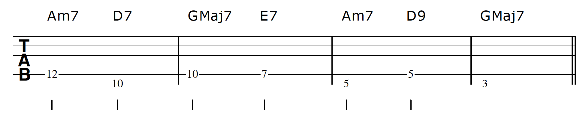 Walking Bass Line Guitar Step 2