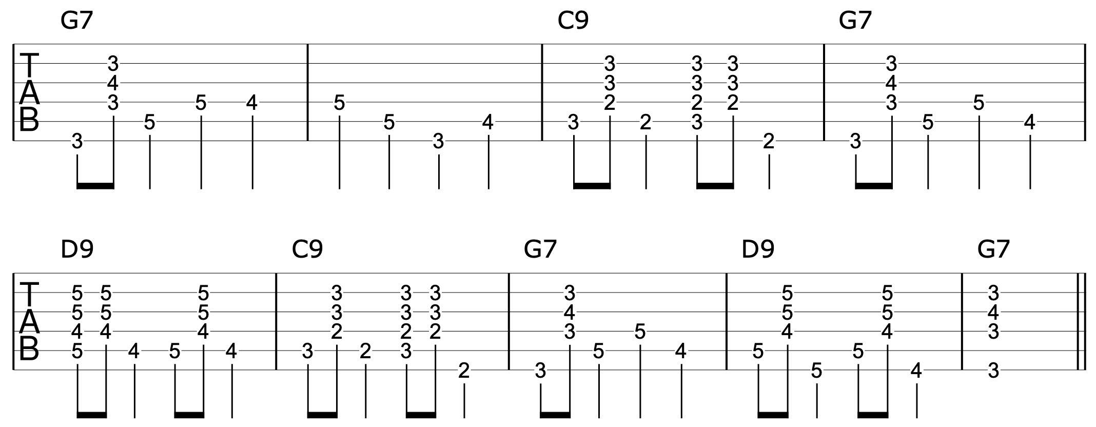 Walking Bass Lines Guitar 3